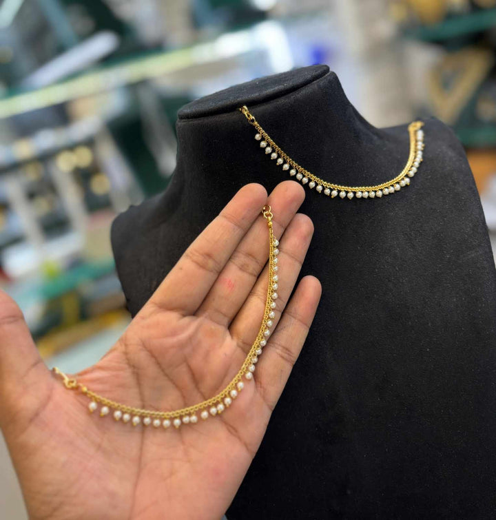 Gold Finish Pearl Earchian