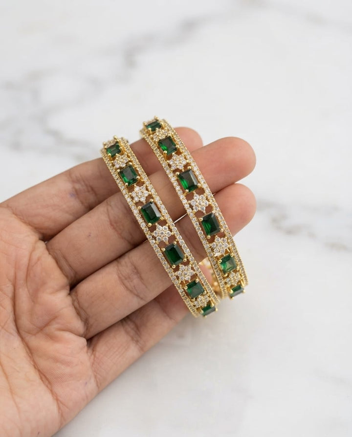 Mehandi polish AD Stone Bangles