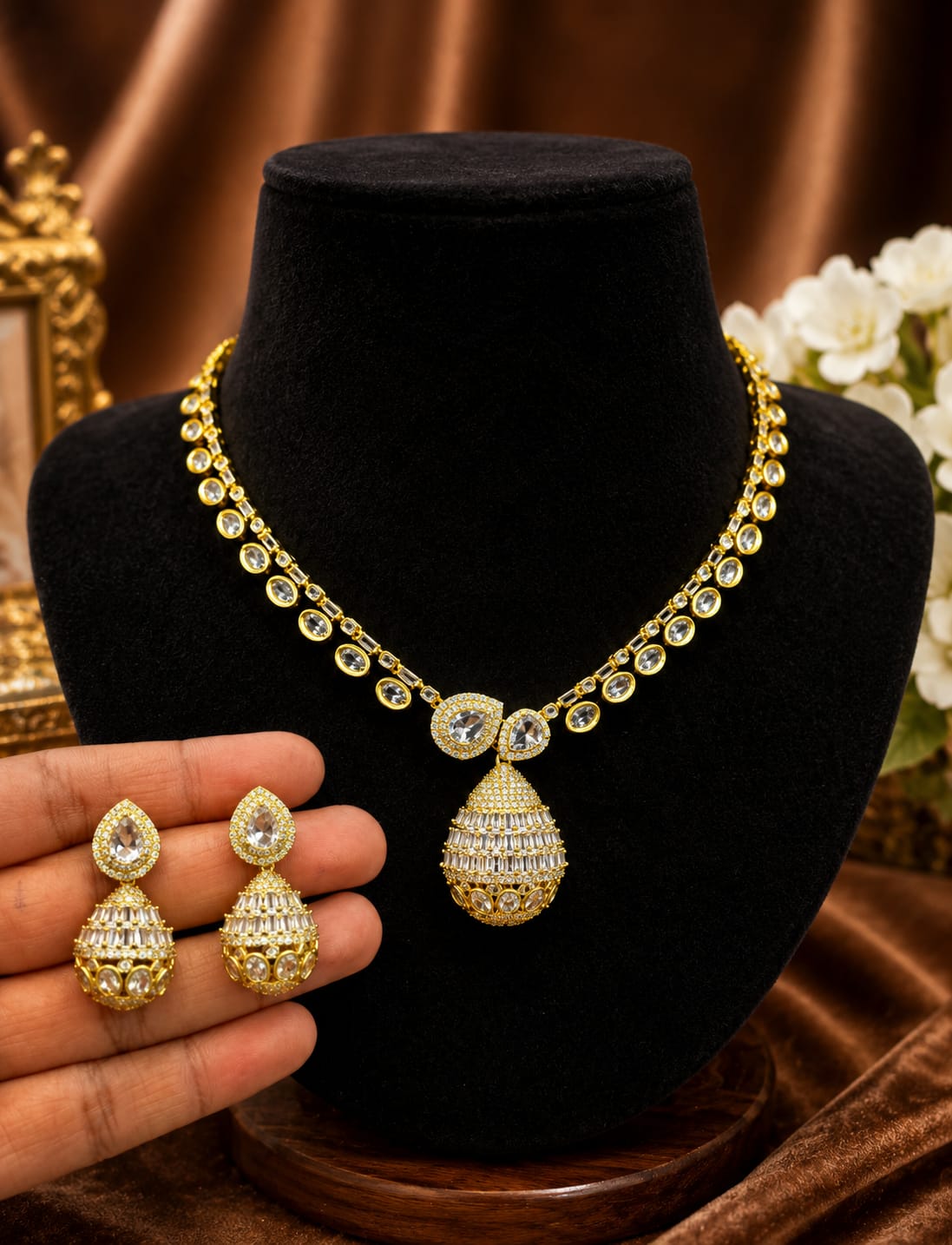 ad-stone-kundan-gold-finish-necklace-set