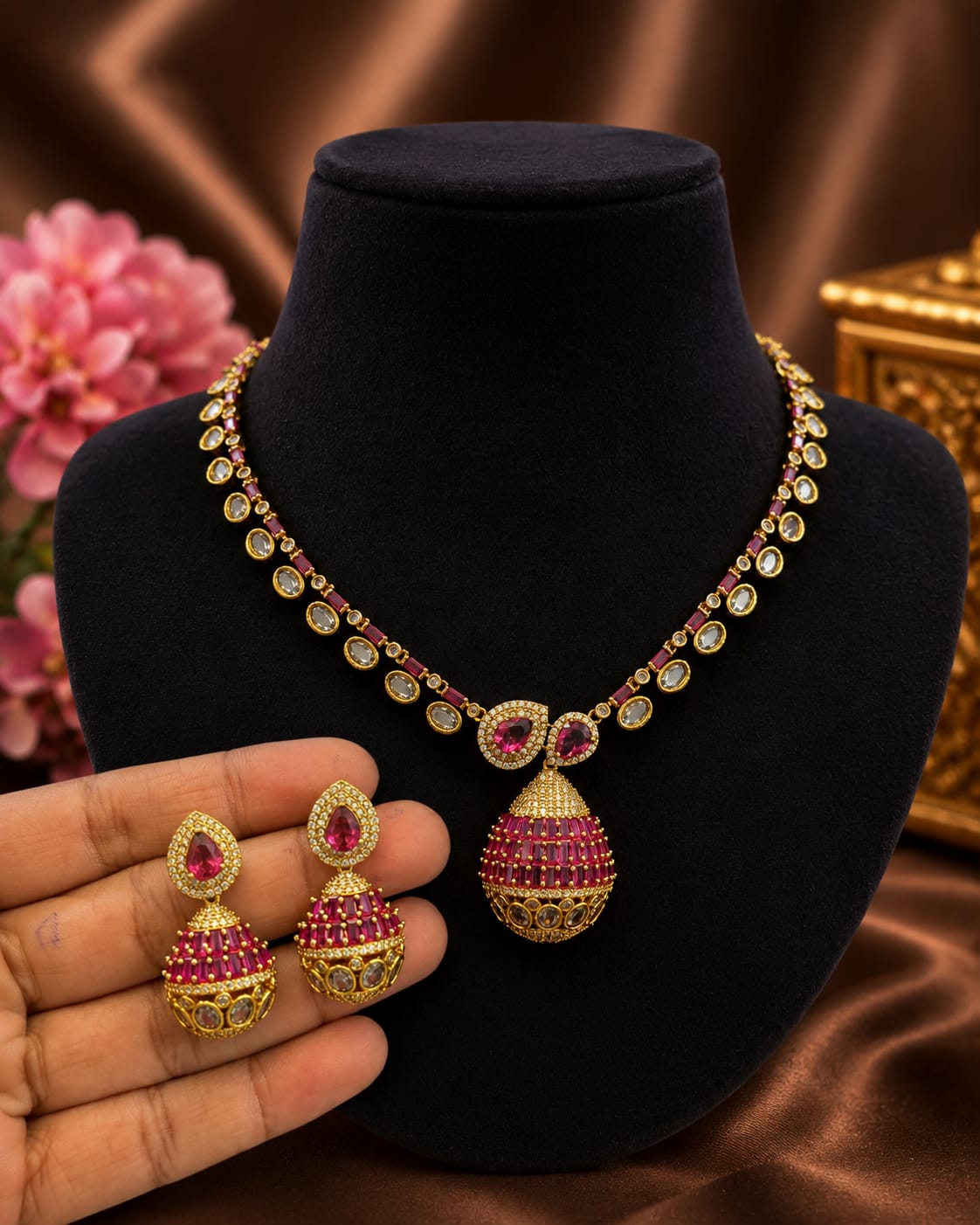 ad-stone-kundan-gold-finish-necklace-set