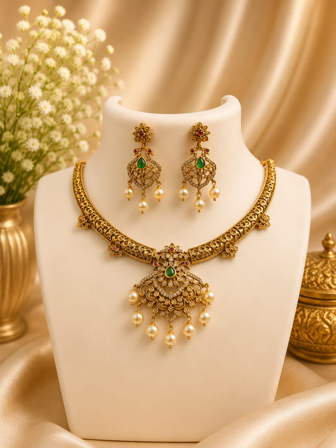 matt-finish-antique-design-necklace-set