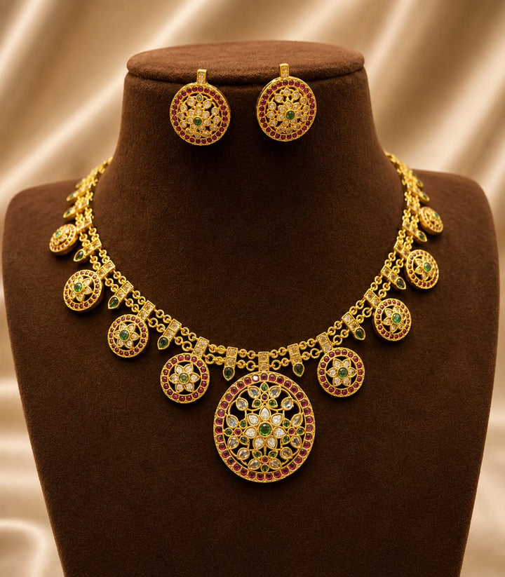Kemp Stone Matt Finish Necklace Set