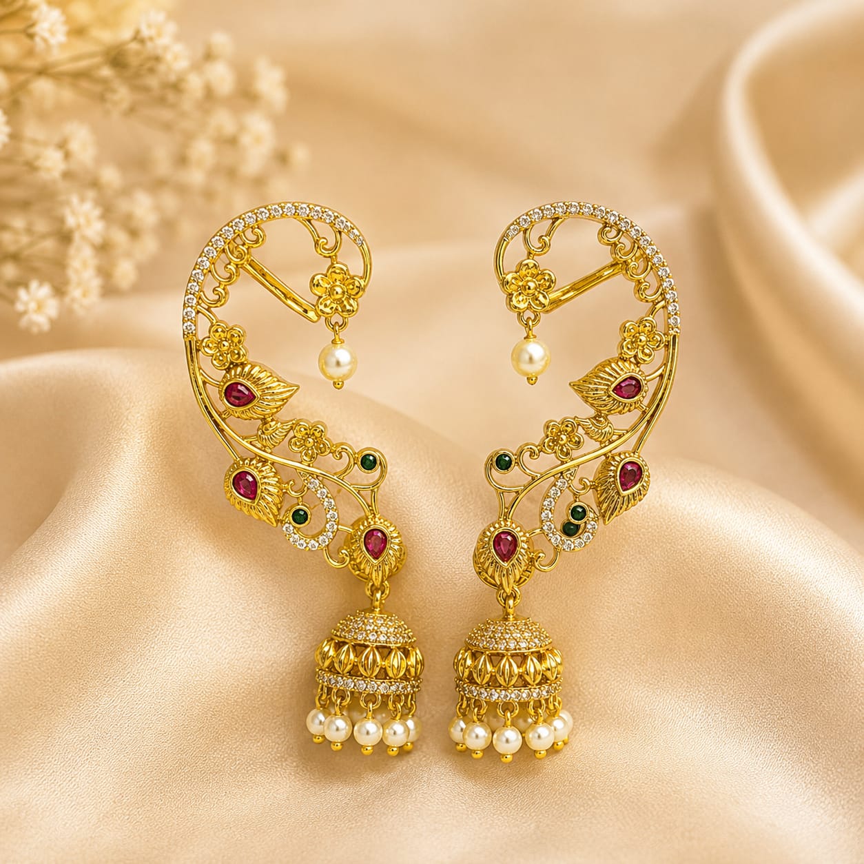 gold-finish-ad-stone-earcuff-jhumka