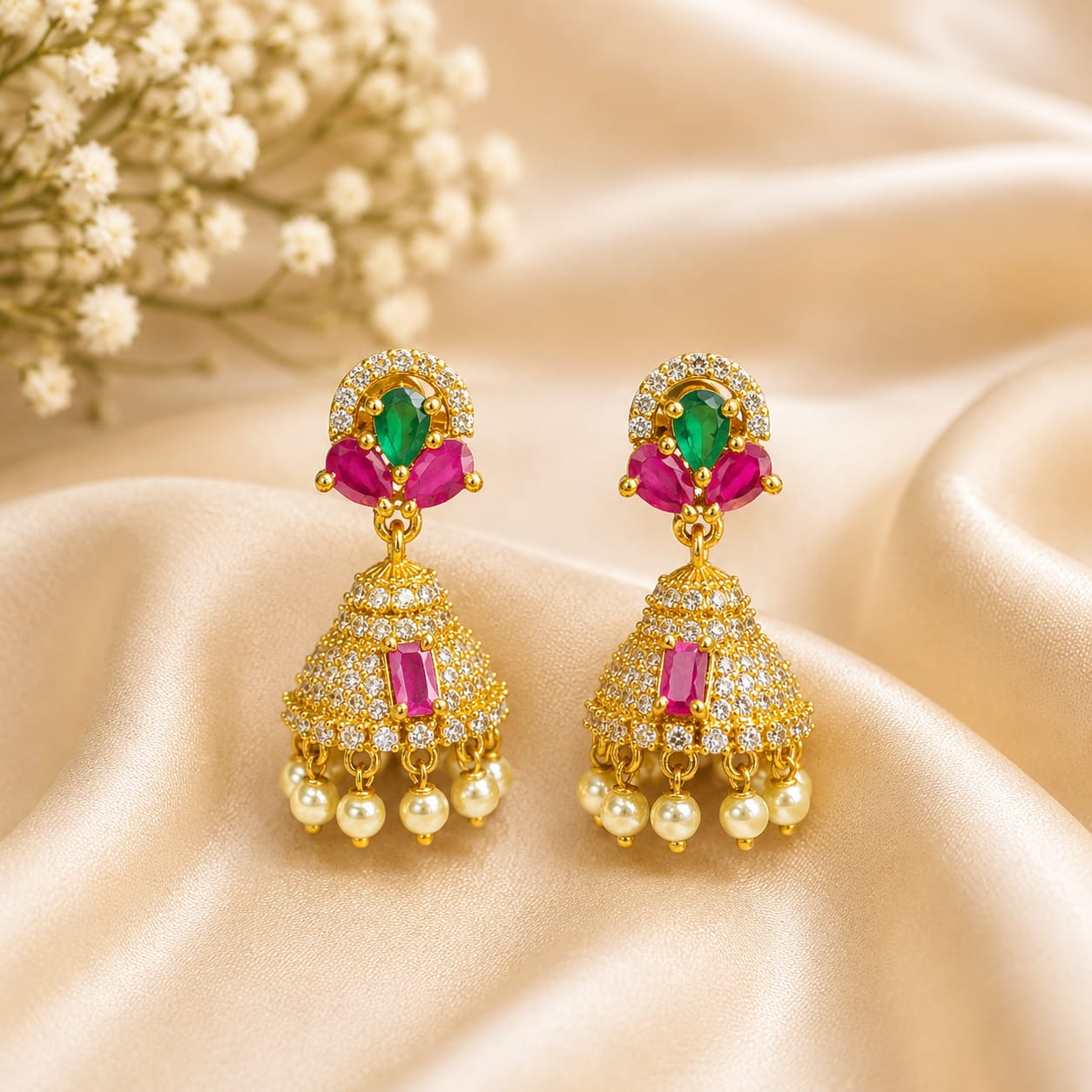 gold-finish-ad-stone-earrings