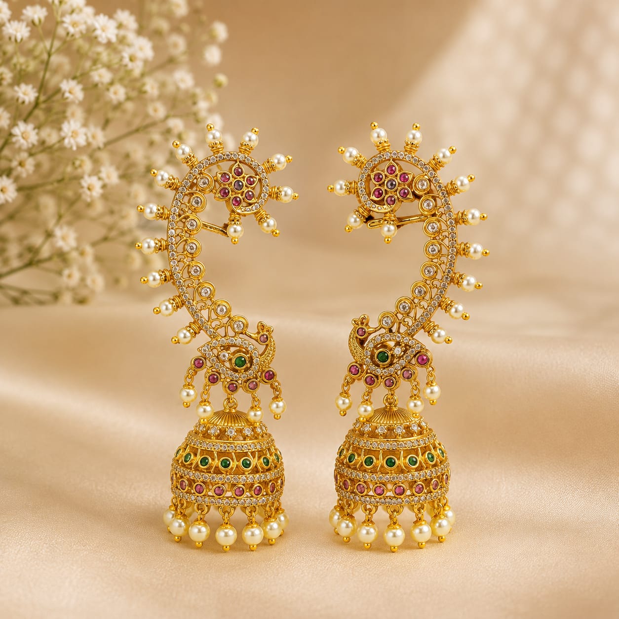 ad-stone-peacock-earcuff-jhumka