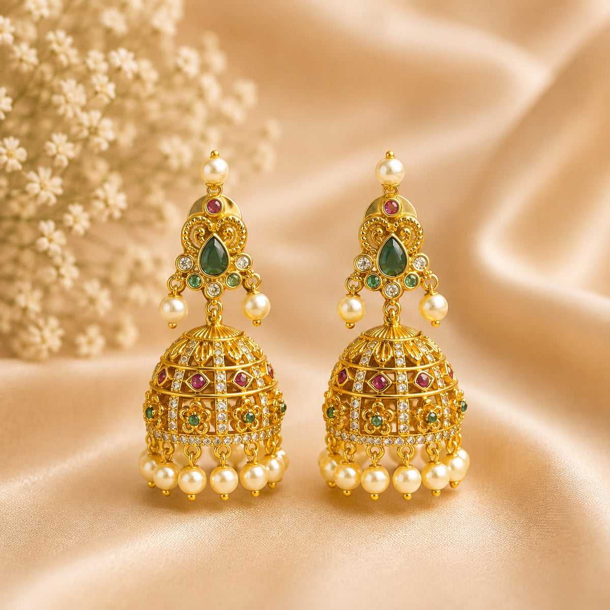 ad-stone-matt-finish-jhumka-earrings