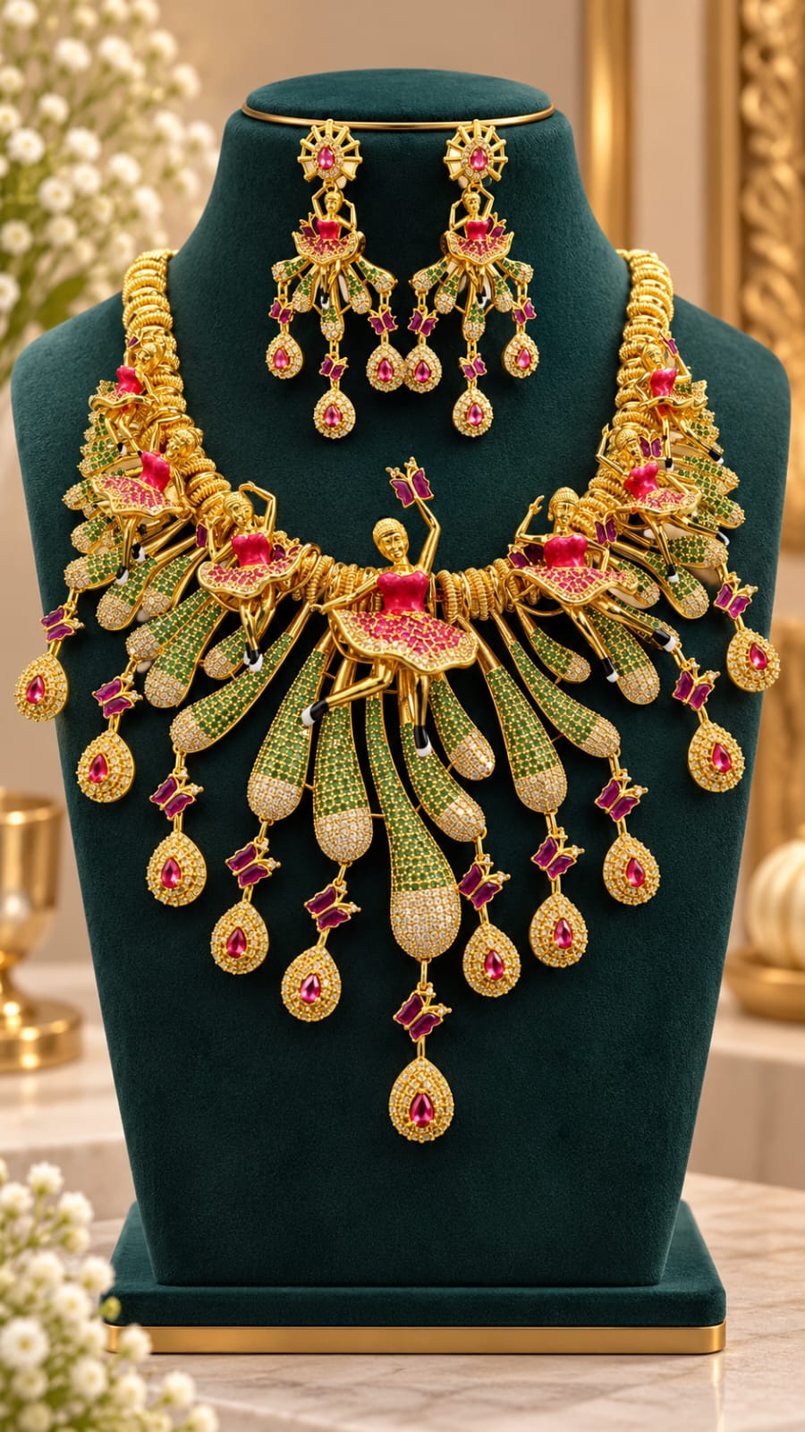 gold-finish-ad-stone-dancing-ladies-neckset