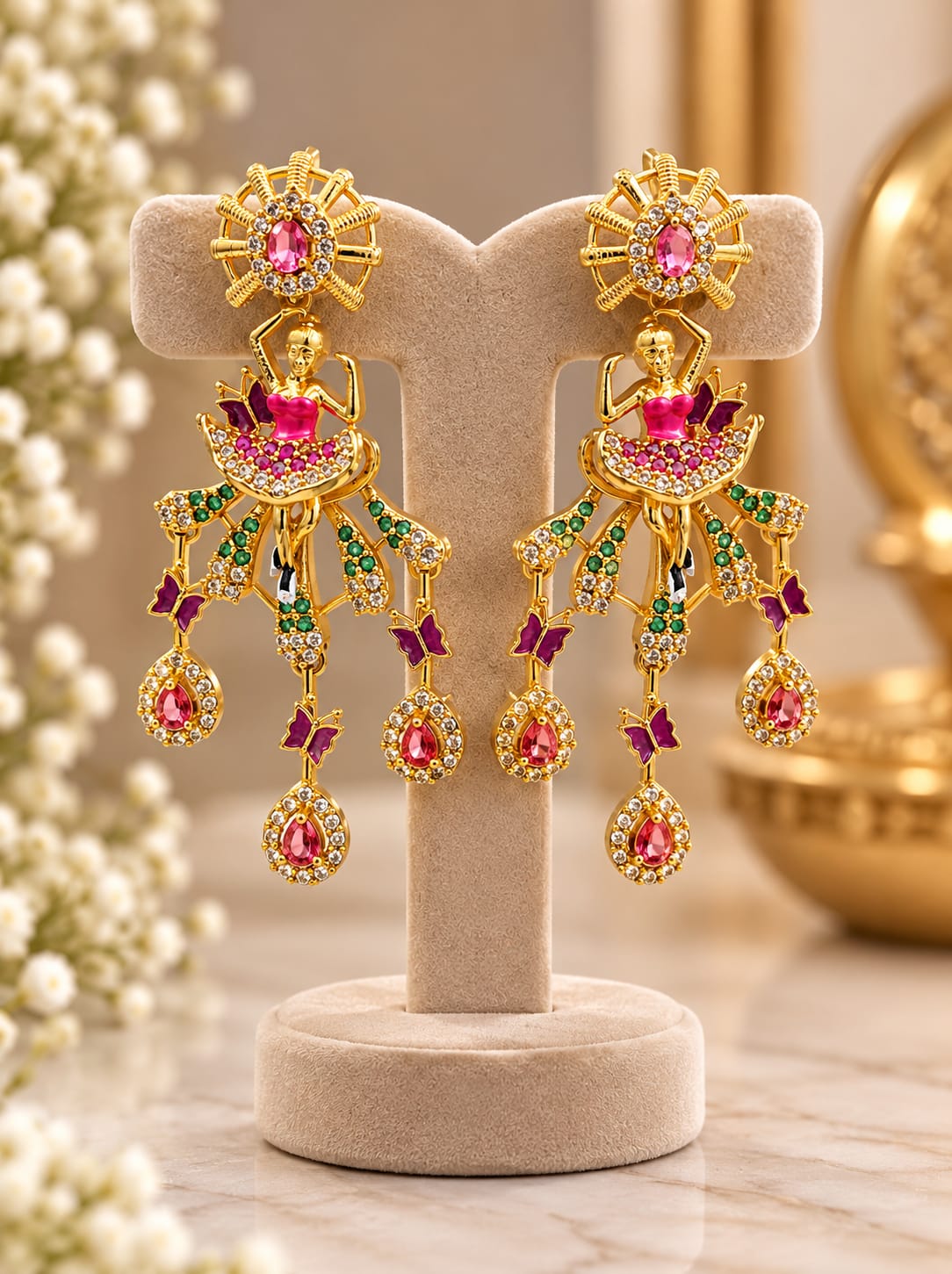 gold-finish-ad-stone-dancing-ladies-neckset