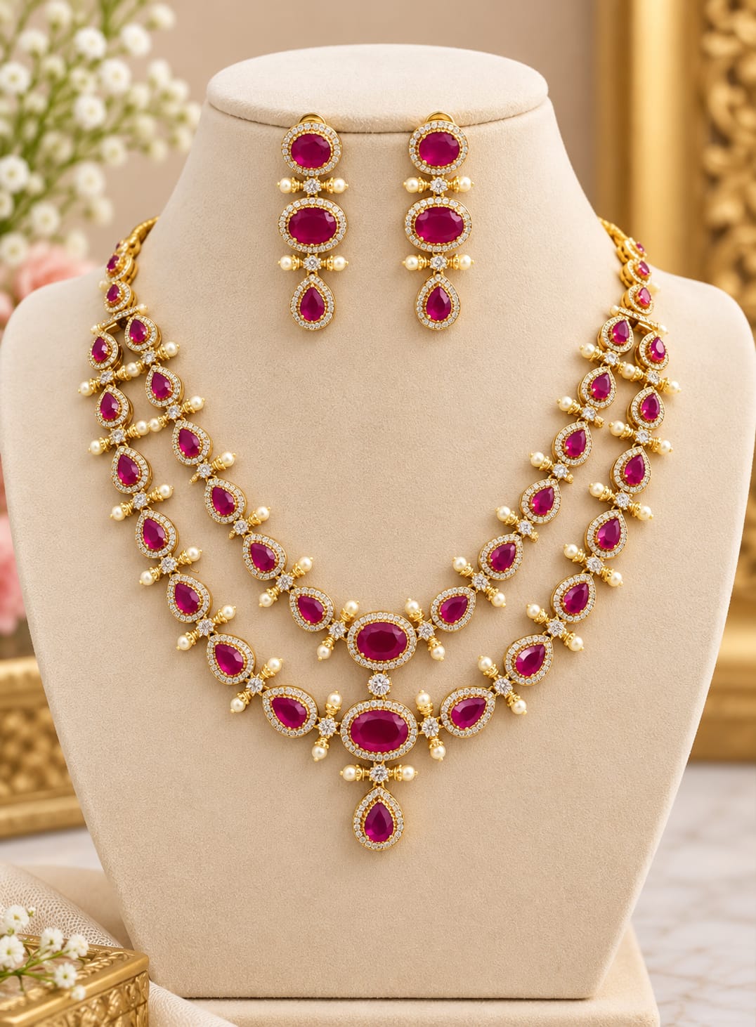gold-finish-ad-stone-2-layer-necklace-set