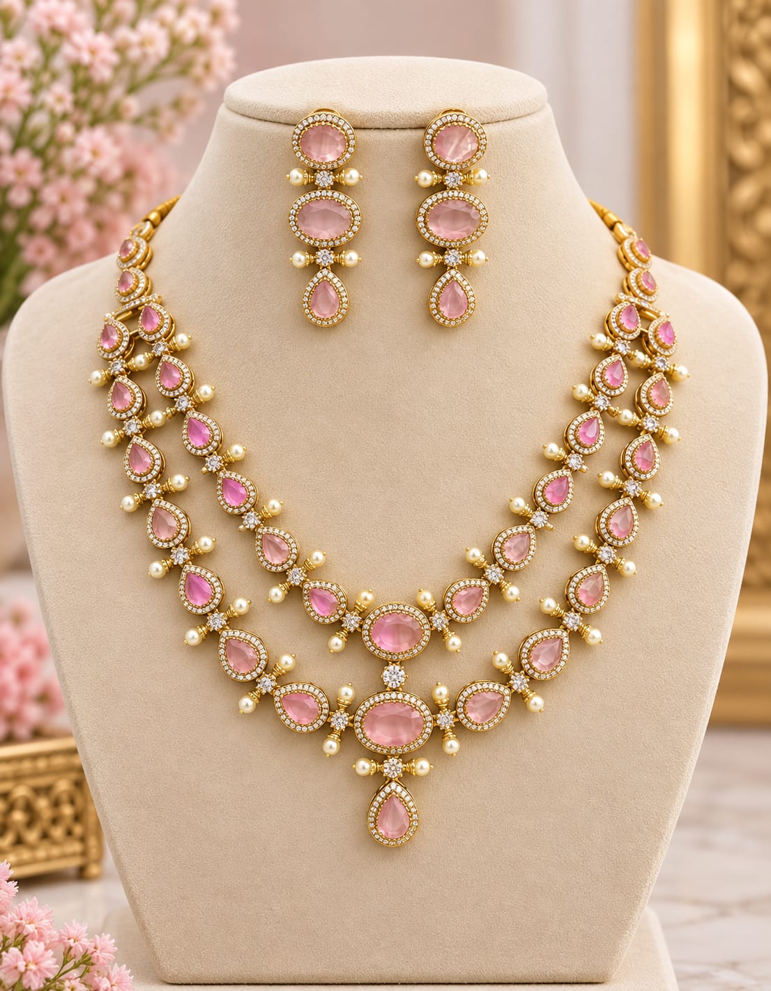gold-finish-ad-stone-2-layer-necklace-set