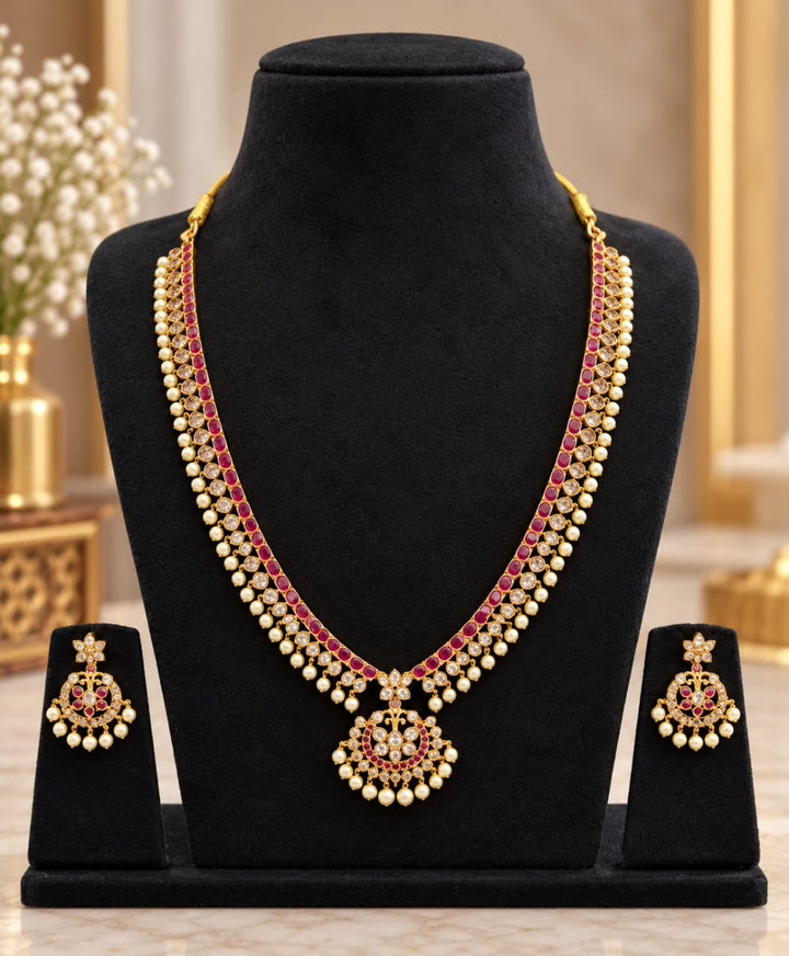 Kemp Stone Gold Finish Haram Set