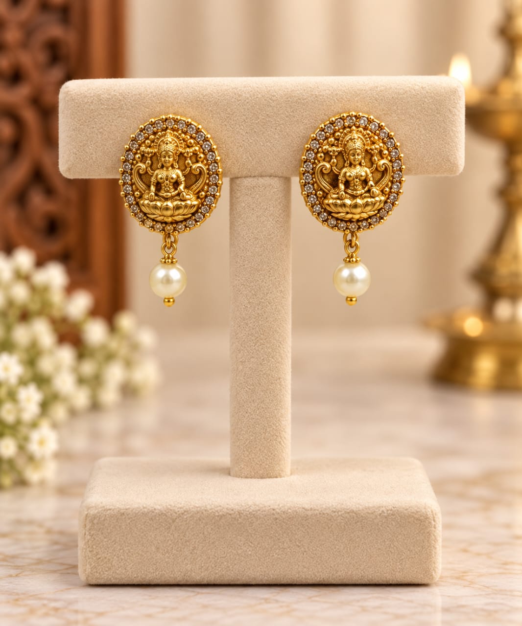 gold-finish-ad-stone-lakshmi-pendant-necklace-set