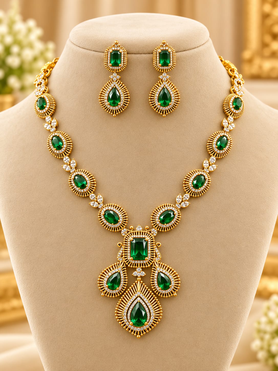 mehndi-polish-ad-emerald-stone-mid-haram-set