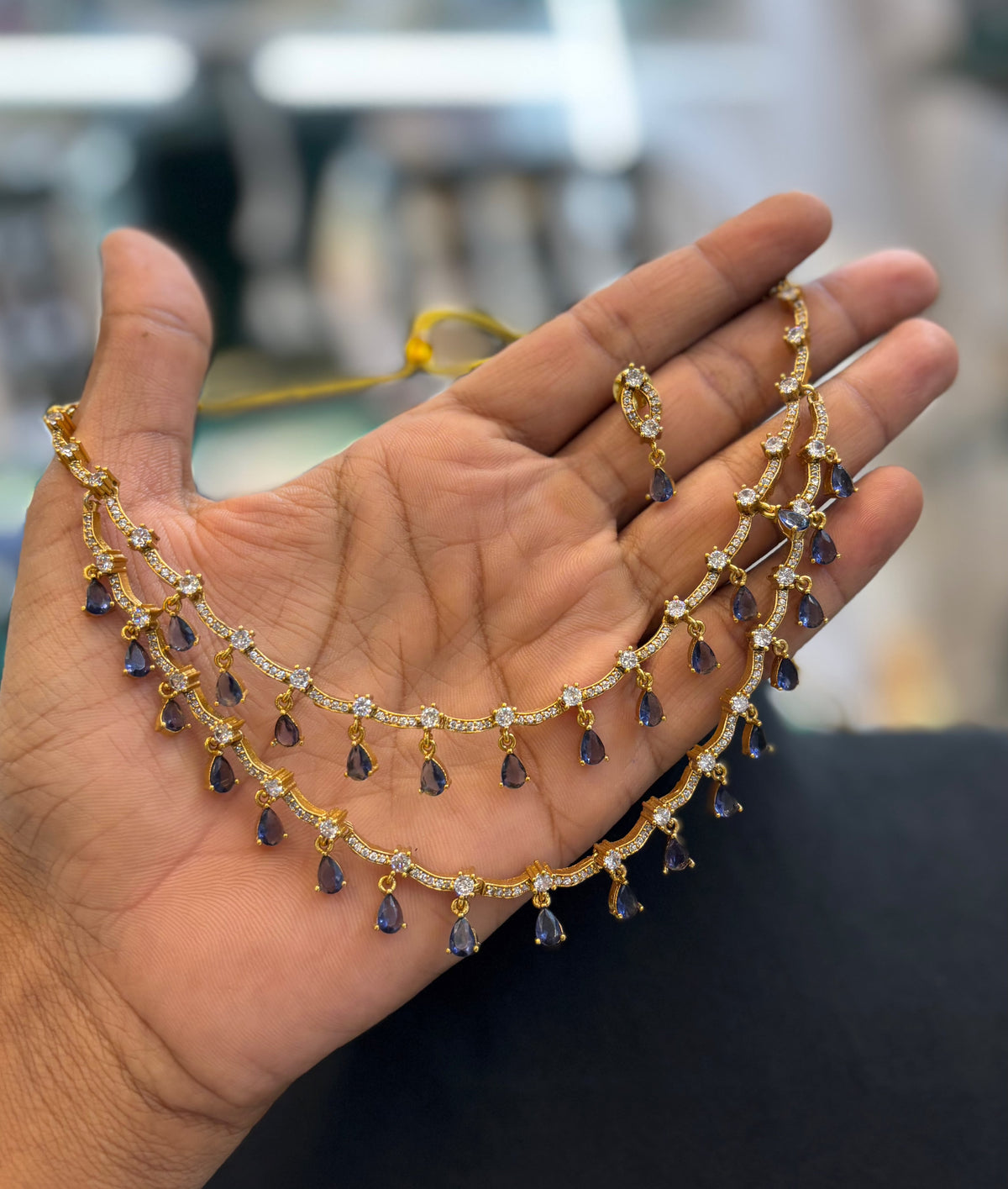 gold-finish-ad-stone-2-layer-necklace-set