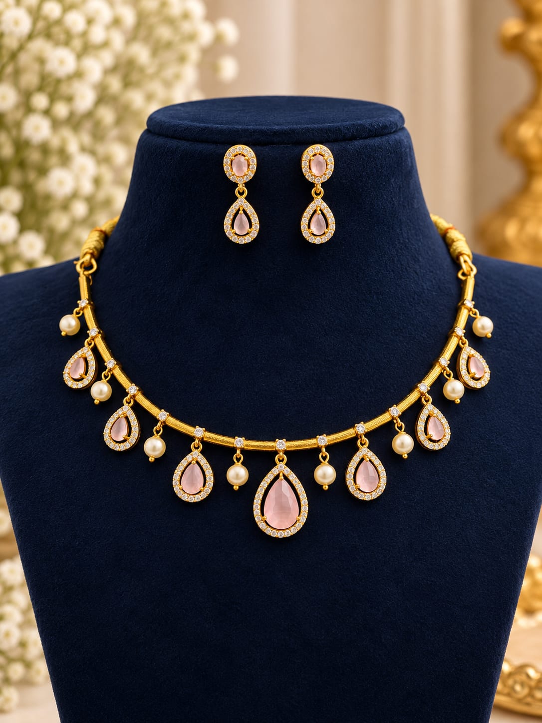 gold-finish-ad-stone-necklace-with-pearl-beads