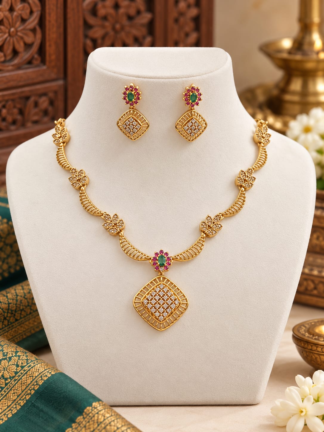 matt-finish-ad-stone-necklace-set
