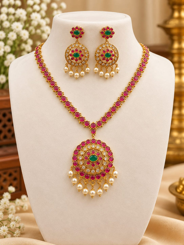 Kemp Stone Matt Finish Necklace Set