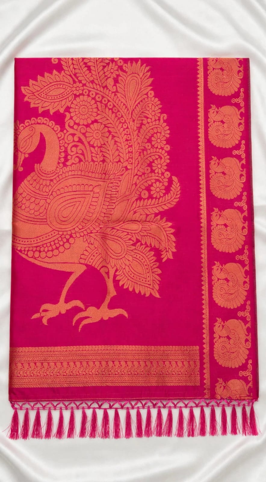 green-and-rani-pink-kalyani-cotton-saree