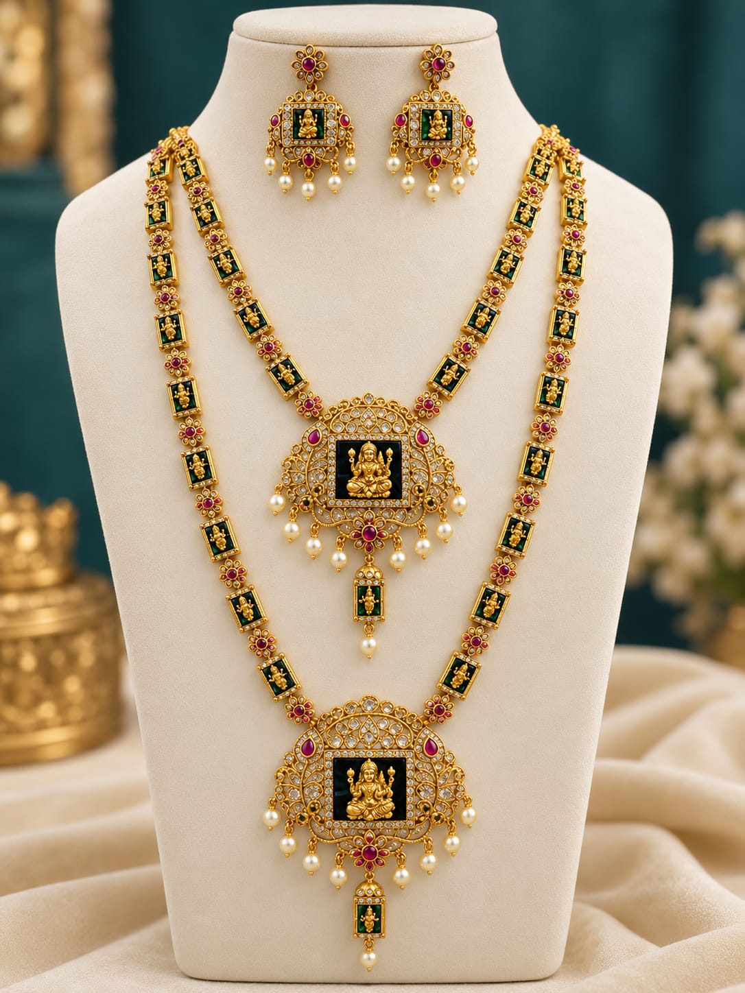 lakshmi-narasimhar-emerald-necklace-and-haram-set
