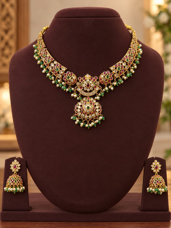 Kemp Stone Victorian Gold Finish Necklace Set