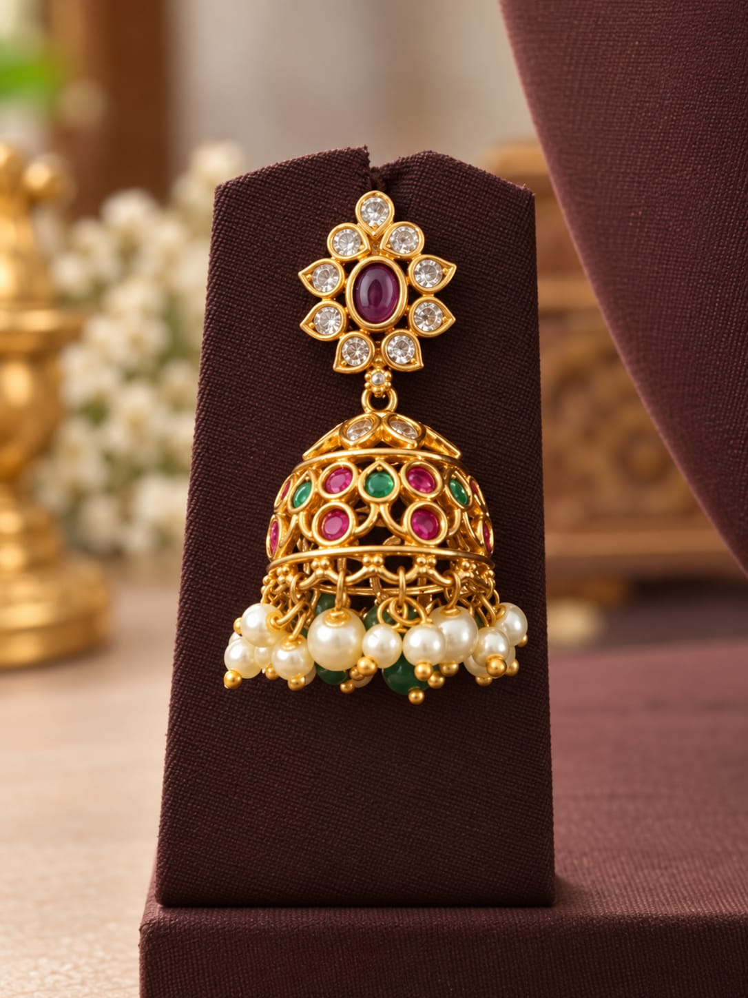 kemp-stone-victorian-gold-finish-necklace-set
