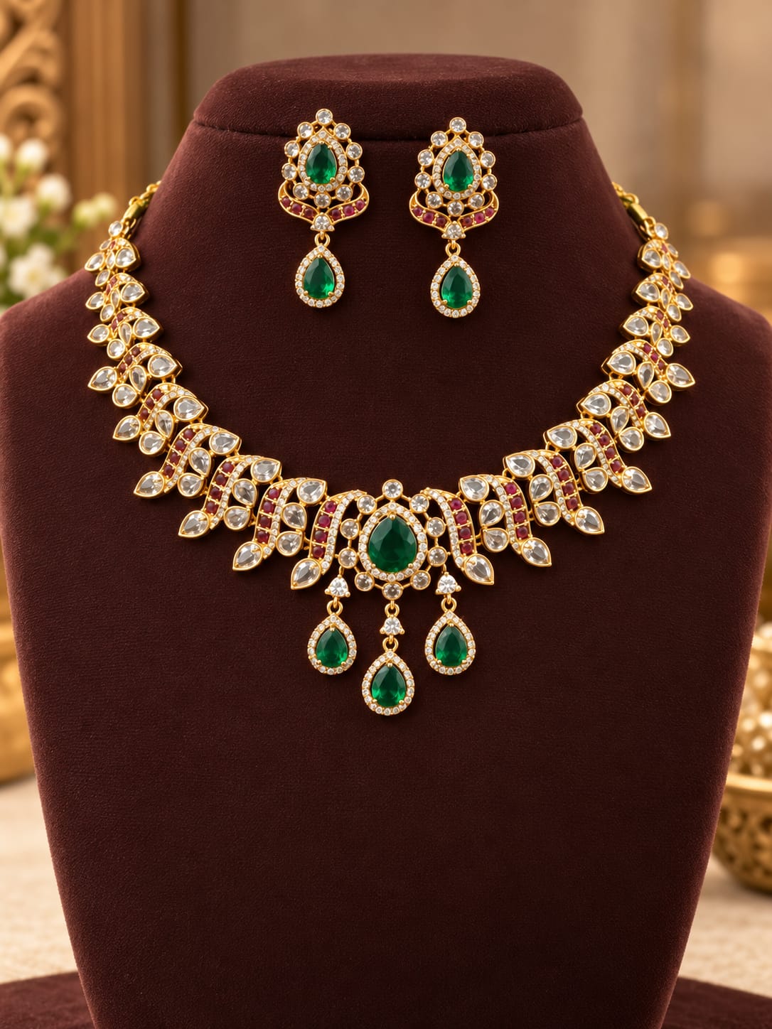 matt-finish-kemp-stone-necklace-set