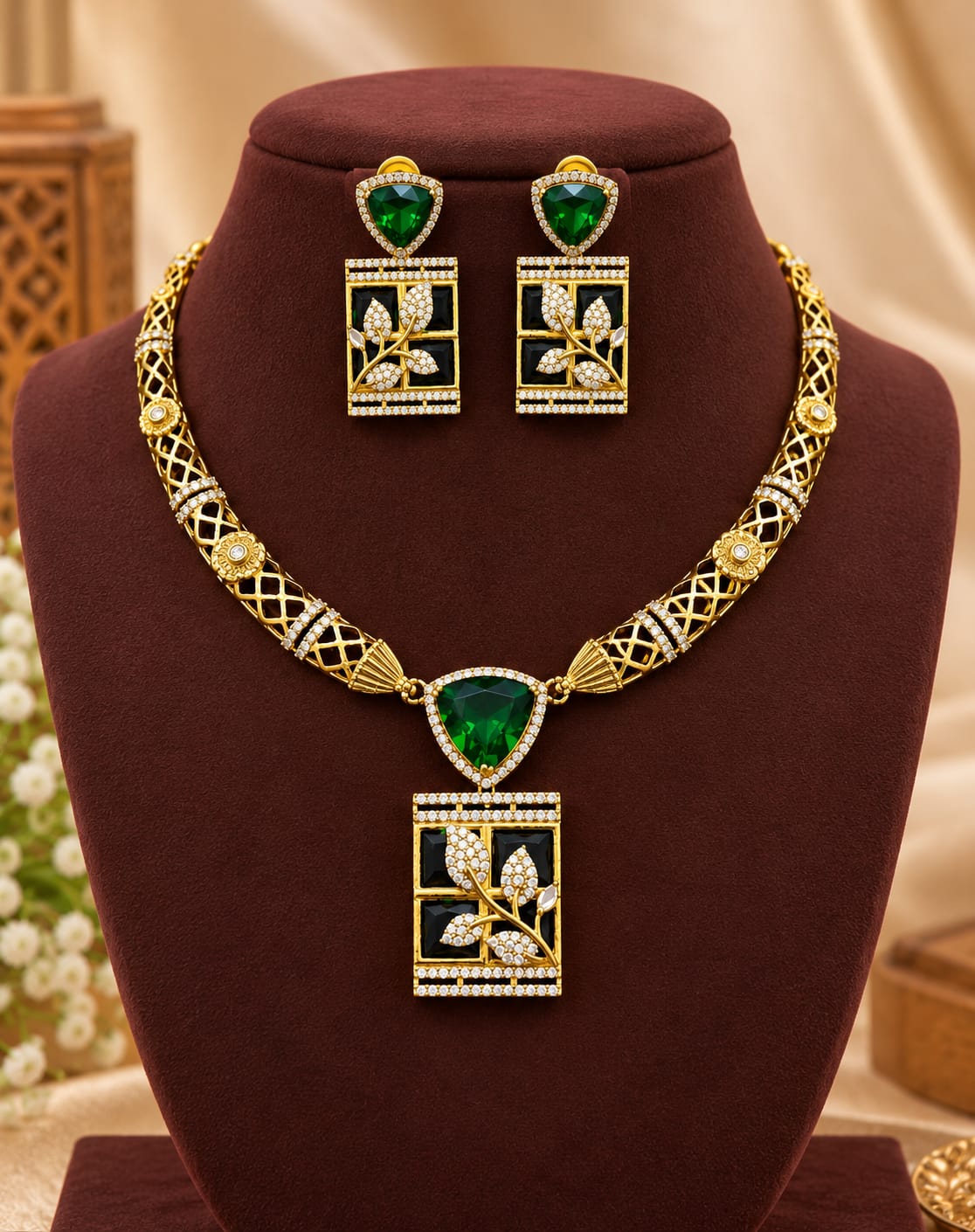 gold-finish-ad-stone-portrait-necklace-set