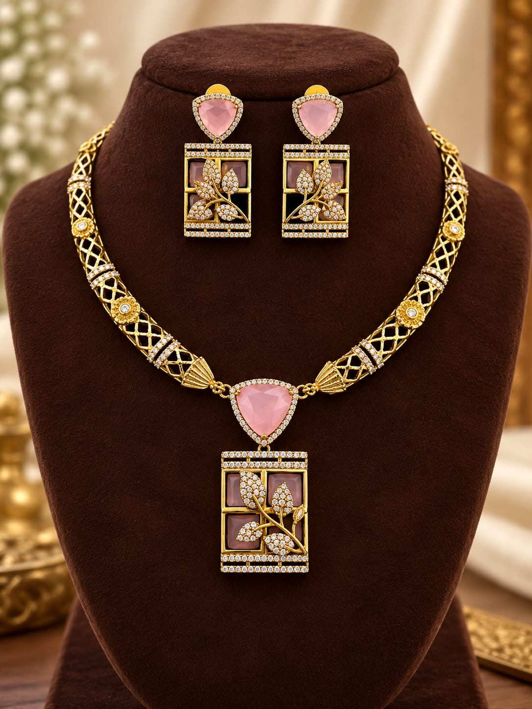 gold-finish-ad-stone-portrait-necklace-set