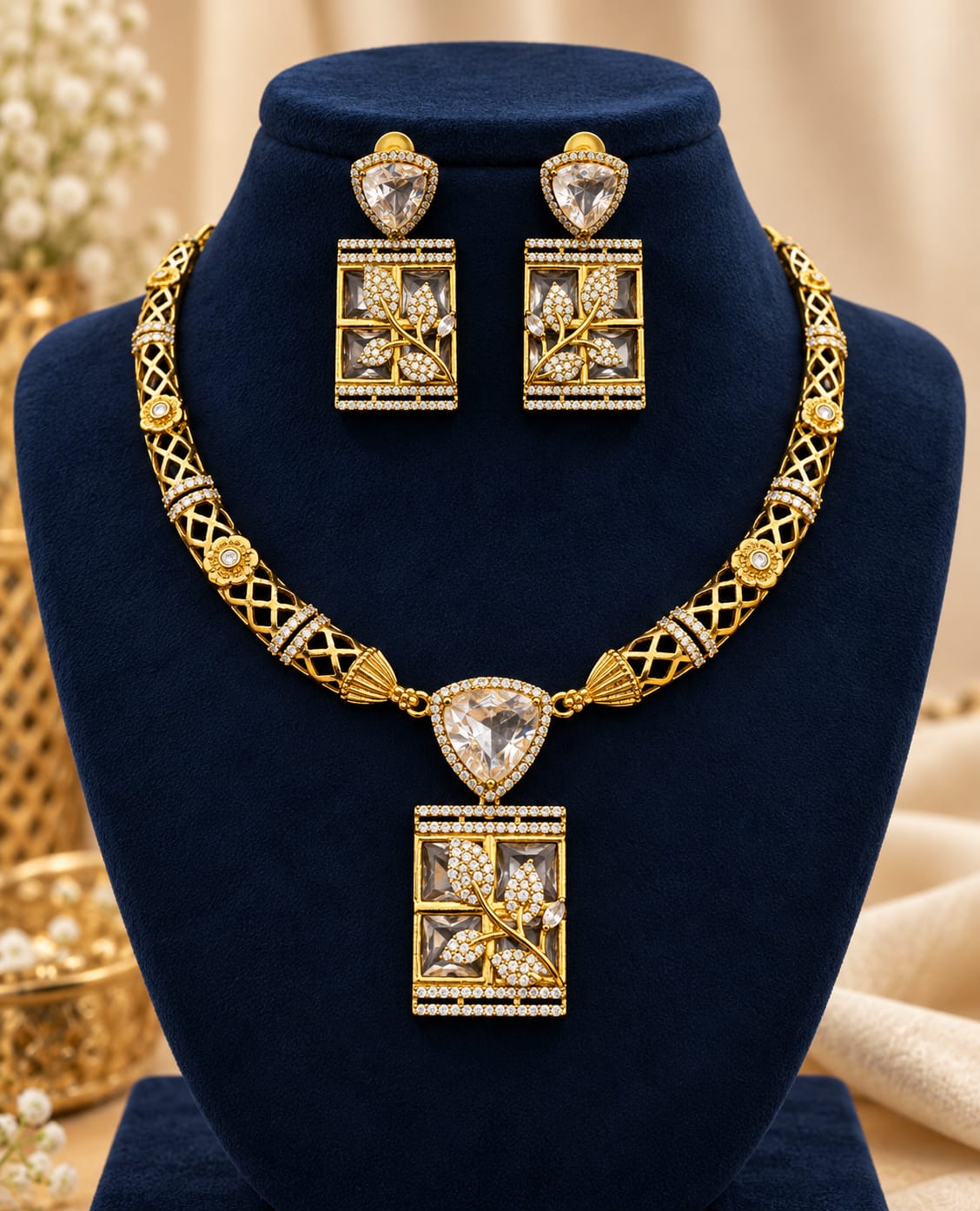 gold-finish-ad-stone-portrait-necklace-set