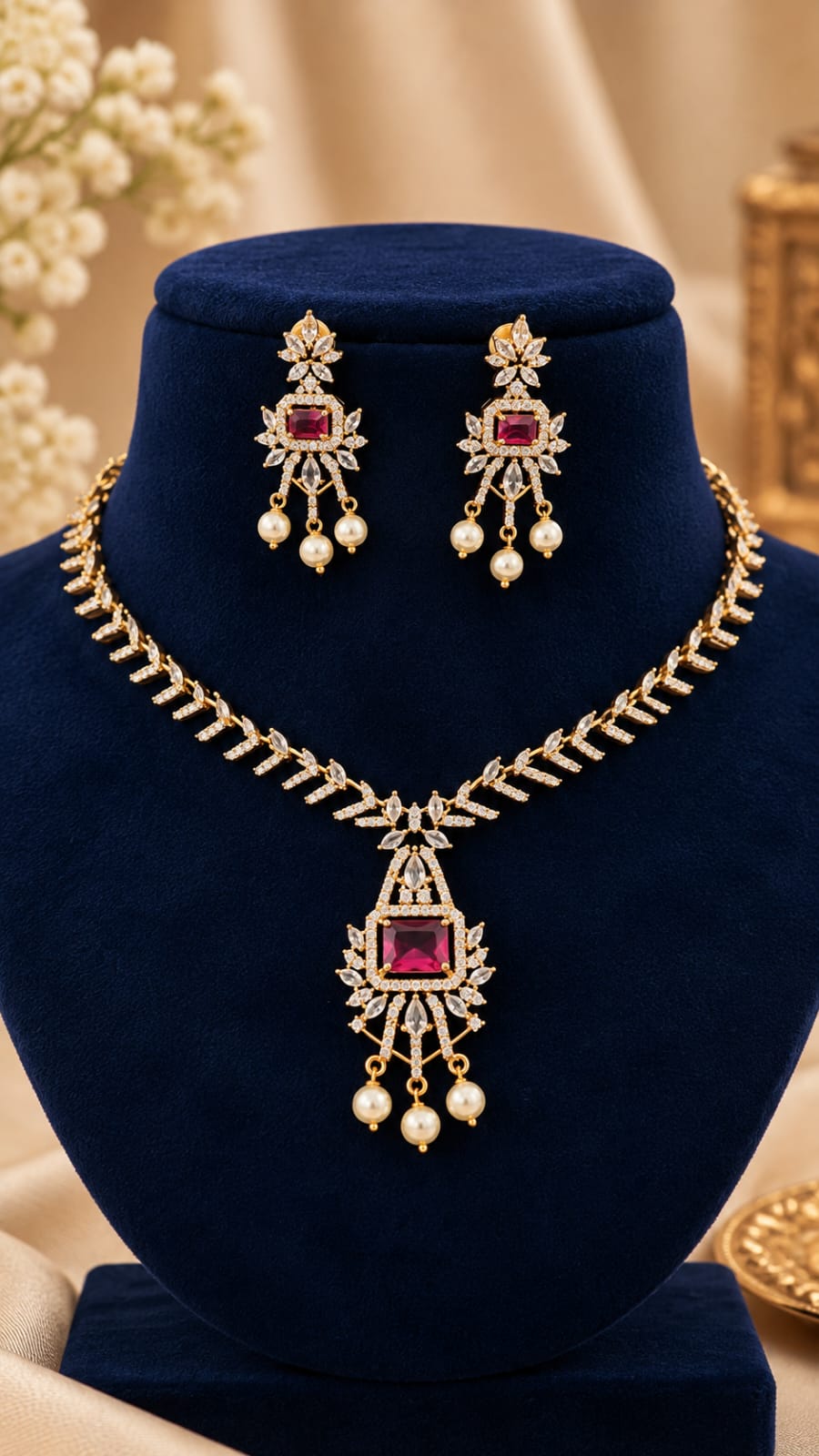 gold-finish-ad-stone-necklace-set