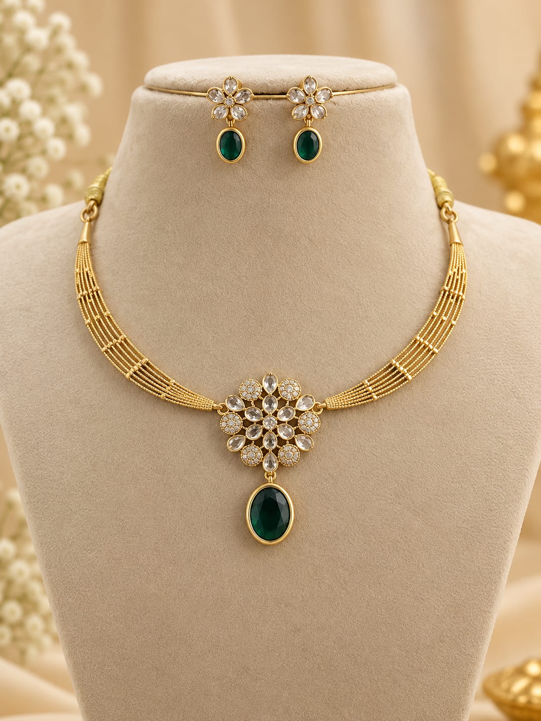 gold-finish-ad-stone-necklace-set