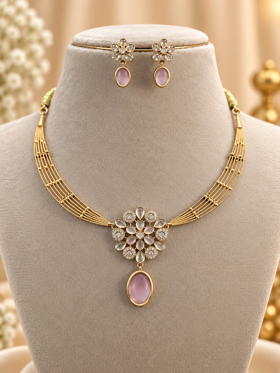 gold-finish-ad-stone-necklace-set