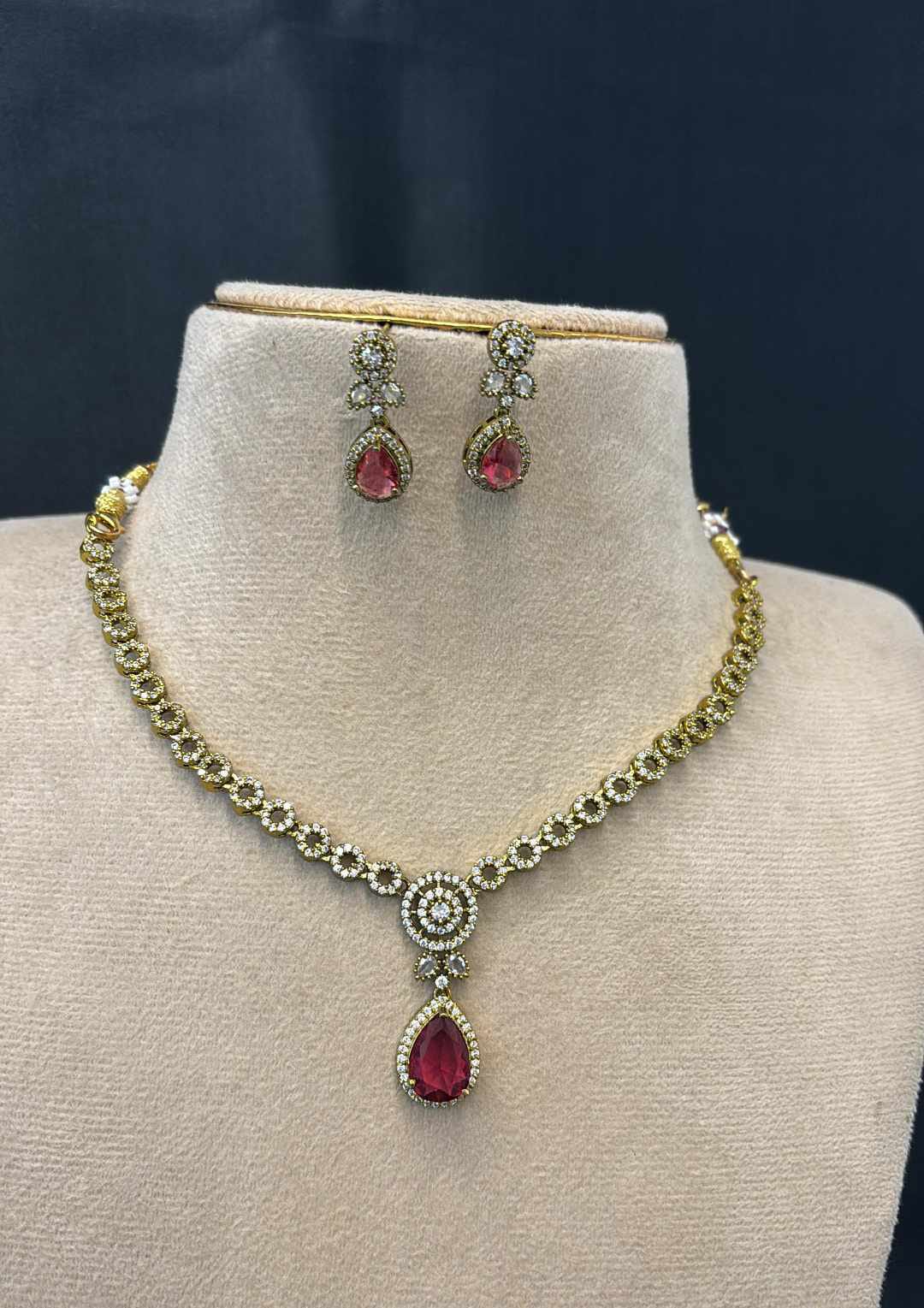 gold-finish-ad-stone-necklace-set
