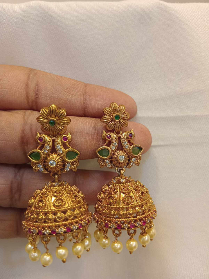 Matt Finish Antique Design Earrings