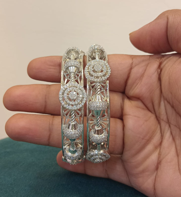 AD Stone Sliver Polish Bangles