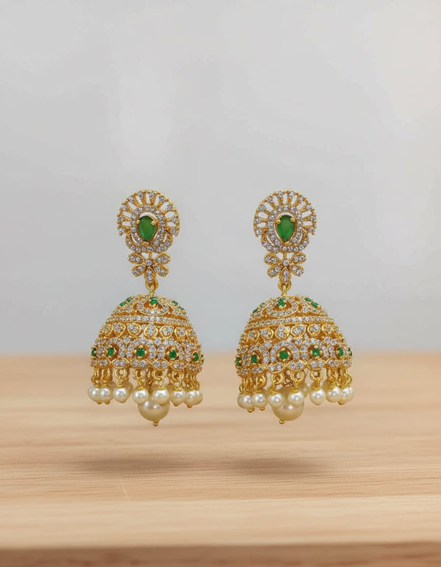 matt-finish-ad-stone-jhumka-earrings