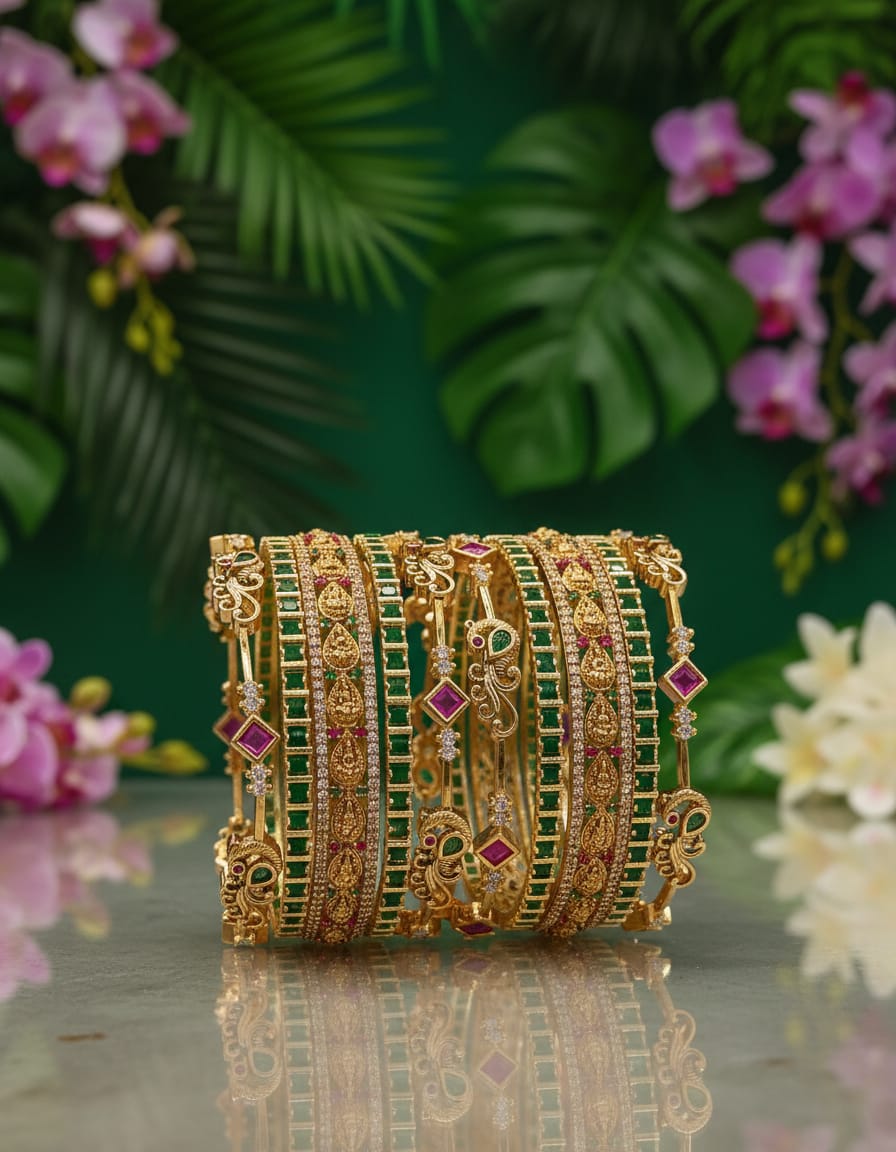 matt-finish-kemp-stone-bangles-combo-set