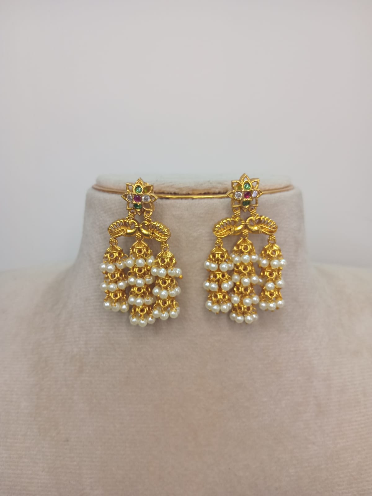 matt-finish-long-peacock-earrings
