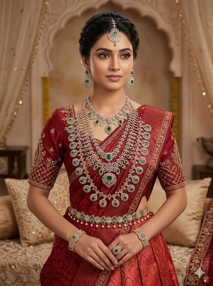 Full AD Stone GJ Polish Bridal Set