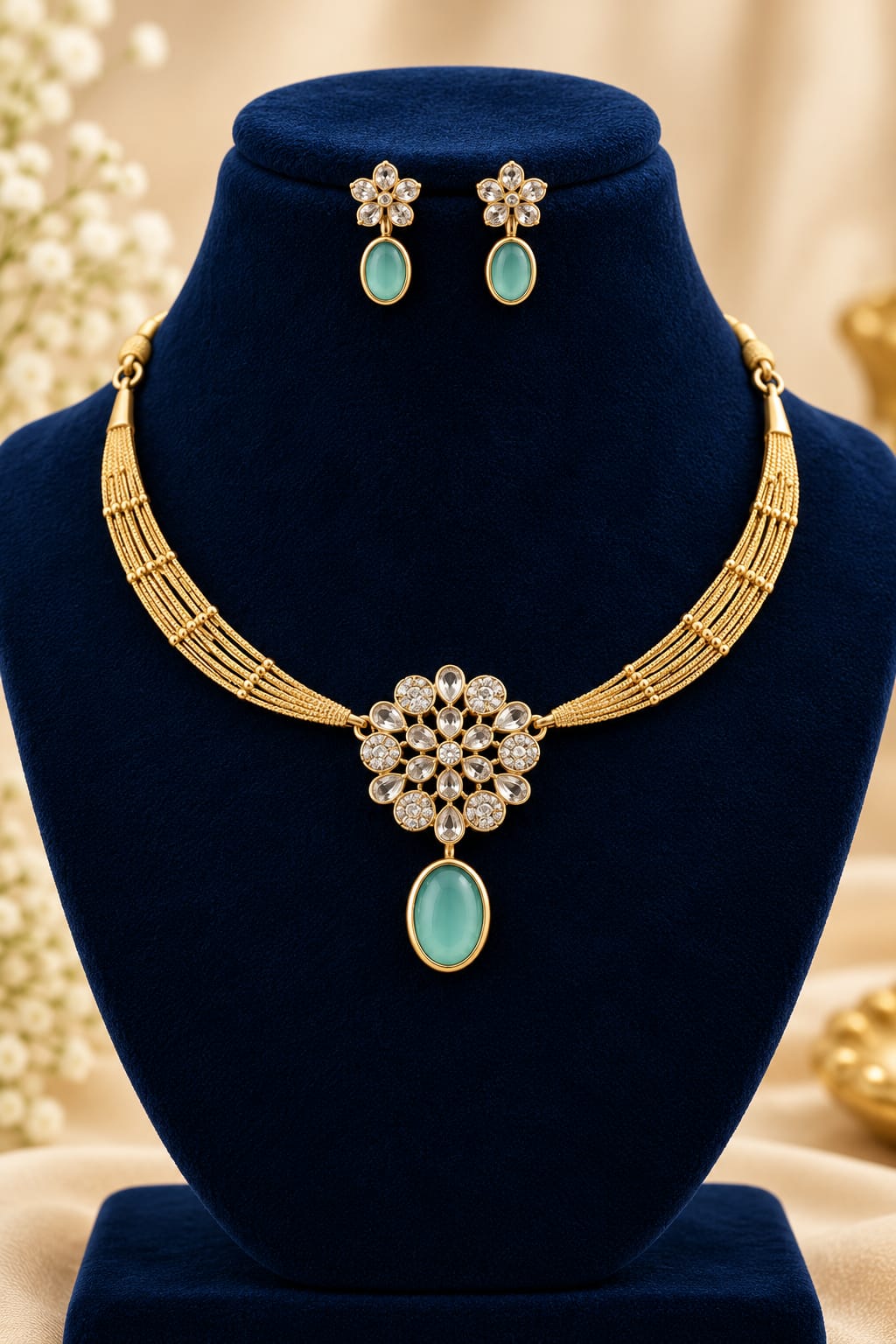 gold-finish-ad-stone-necklace-set