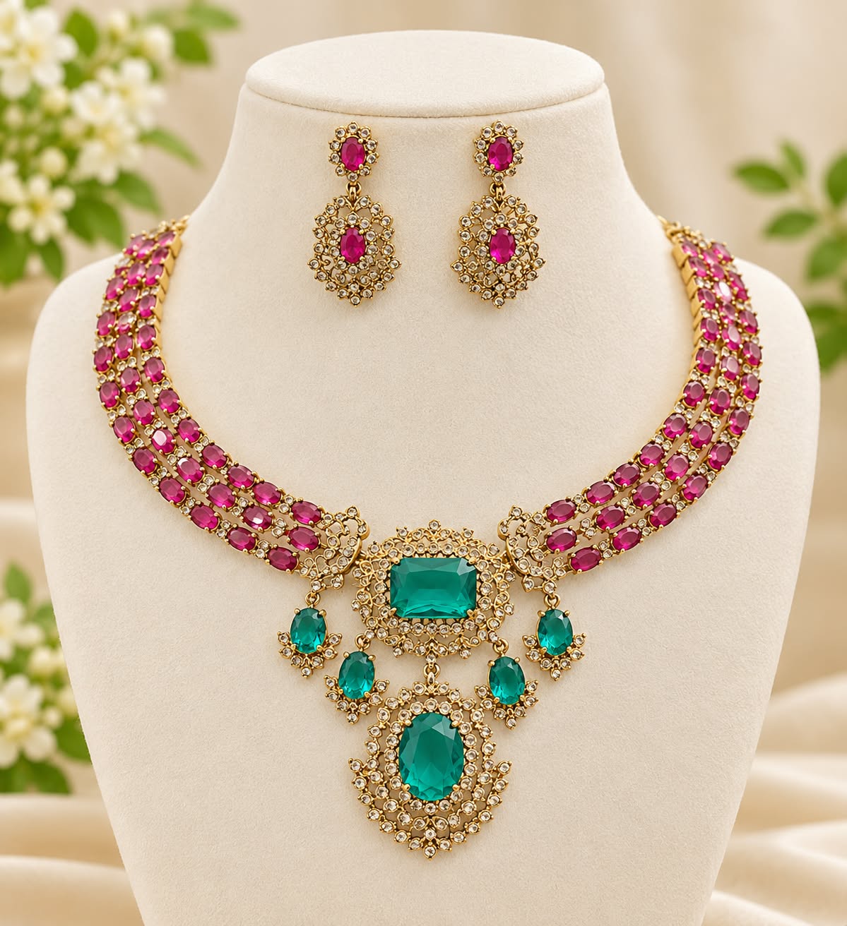 ad-stone-gold-finish-necklace-set