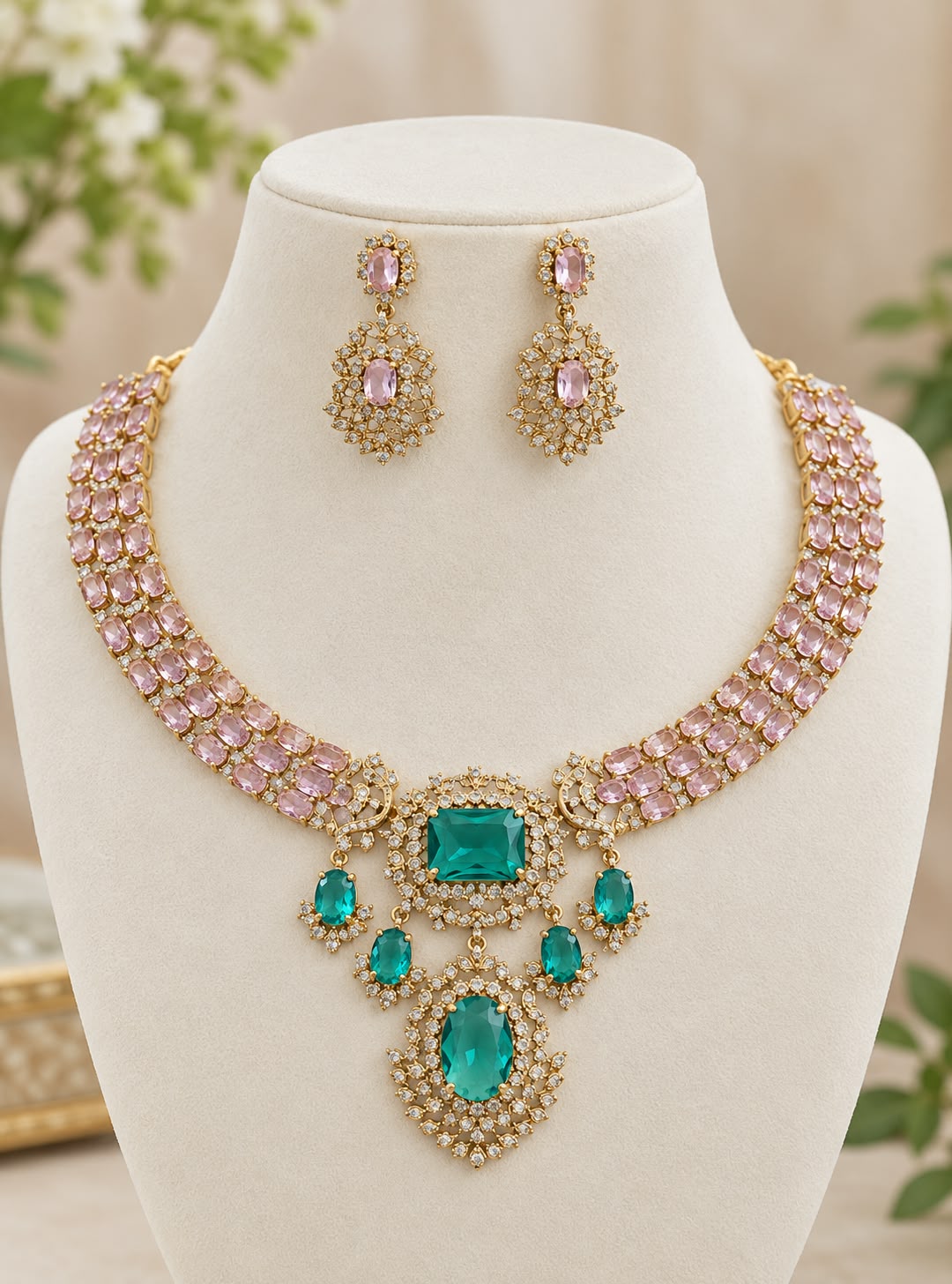 ad-stone-gold-finish-necklace-set