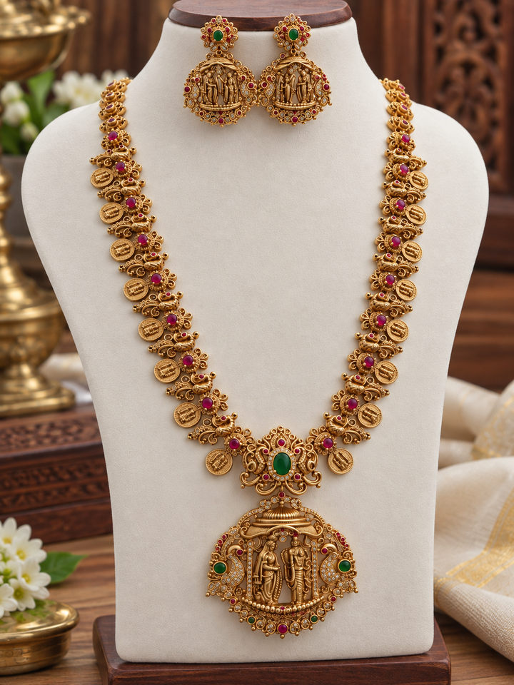 Matt finished Raman and Seetha Temple design Haram set