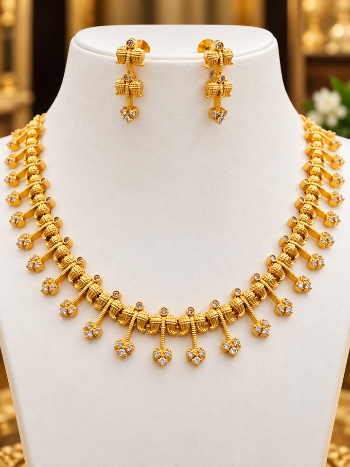 Matt finished Ruby CZ cut Necklace set