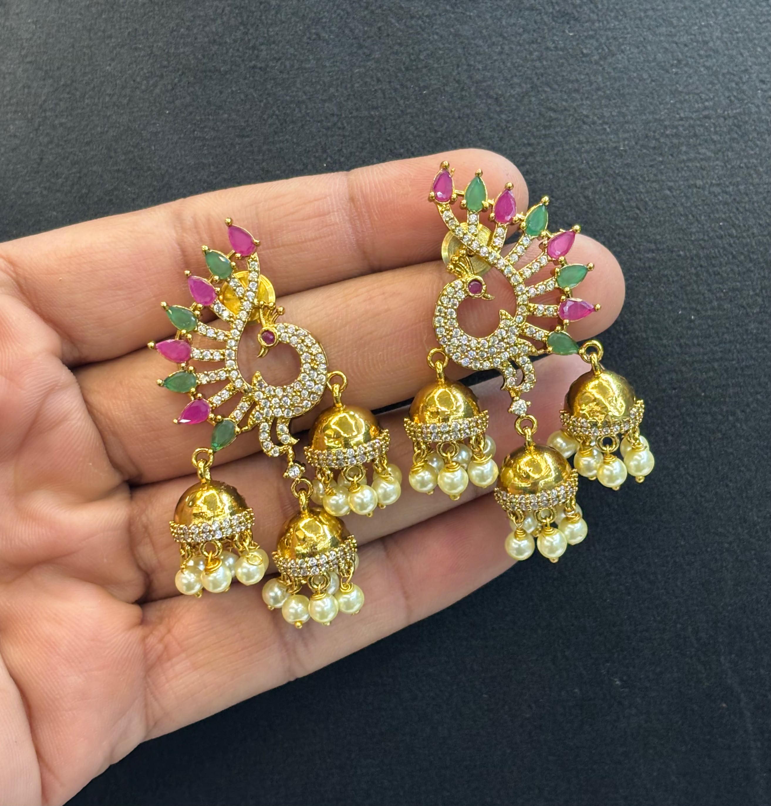 ad-stone-peacock-jhumka-earrings