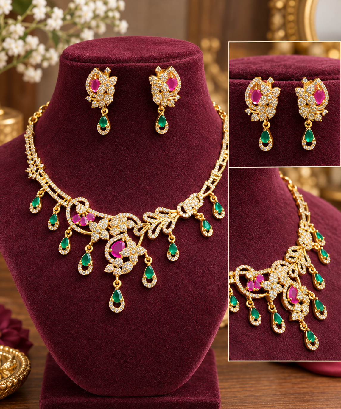 gold-finish-ad-stone-necklace-set